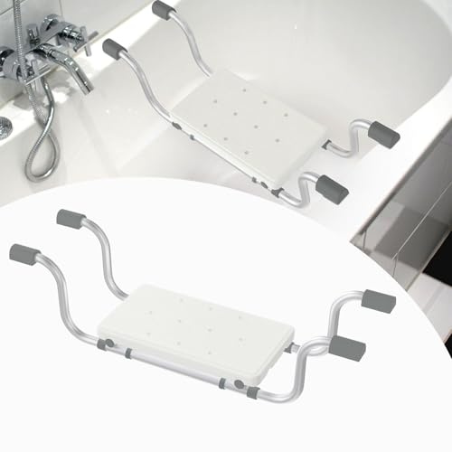 Aufun Bath Seat, Bath Boards Seniors, Non-Slip Tub Seat, Extendable 72-82 cm, Seat Board, Bathtub Shelf, Seat Board for Bathtub, 150 kg Load Capacity, Bathroom Chair, Bathroom Board