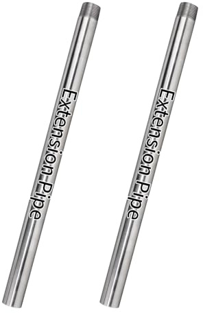 DEEFIINE 2 pièces 76cm Barre d'extension en acier inoxydable pour clip de tube de 3/4 pouces