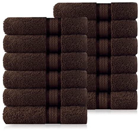 COTTON CRAFT Ultra Soft Washcloths - 12 Pack 100% Ringspun Cotton Facecloth
