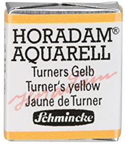 Schmincke – HORADAM® AQUARELL - feinste Künstler-Aquarellfarben, 219 Turners Gelb, 14 219 044, 1/2 Näpfchen
