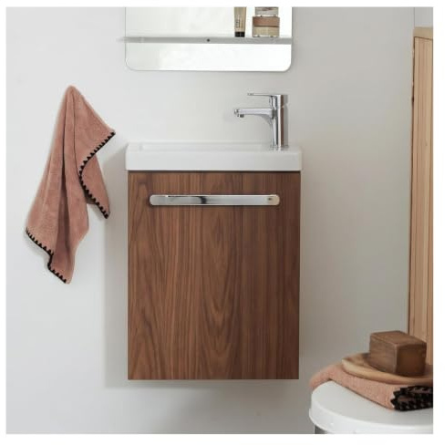Mob-In Nevada Keramik Waschtisch Waschbecken, Badezimmerschrank, 41 x 53 x 21,5 cm