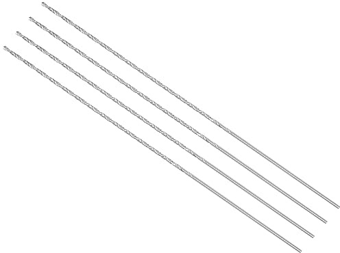 CoCud 4Stk Extra Lange Spiralbohrer 1.5mm Bohrer Bit Durchmesser Drehbohrer | Schnellarbeitsstahl, 160mm Gesamt Länge, für Gehärtetes Metall Holzarbeiten Plastik Aluminium