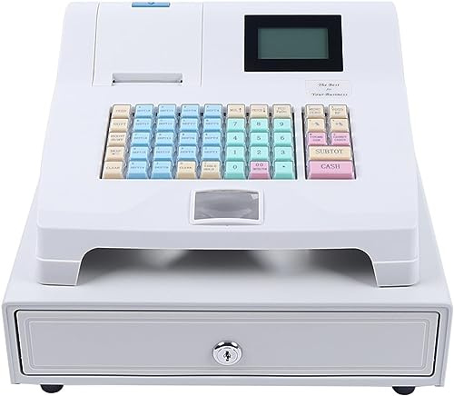 MORBEX Cash Till,48-Keys LED Display,Electronic Cash Register With Removable CashTray,Multifunction Cash Register for Small Business/Retail/Restaurant