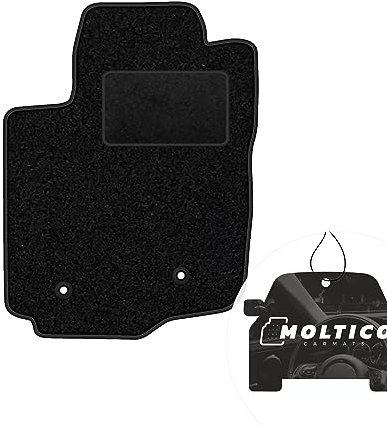 moto-MOLTICO Fahrer Fußmatte Auto Velours Fahrerseite Autoteppiche Schwarz Fahrermatte 1-teilig passend für Toyota Rav 4 III ab 2006-2012