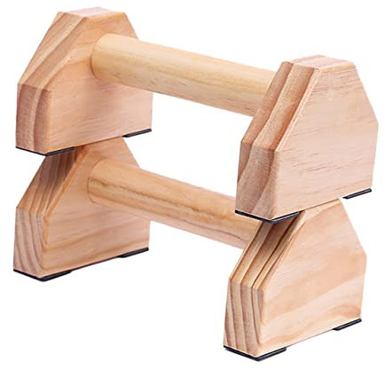 YARNOW 1paar Holz Liegestützgriffe Rutschfeste Calisthenics Handstand Bars Für Fitness Und Training Für Zuhause Freien Stabil Und Langlebig Einfach Zu Transportieren