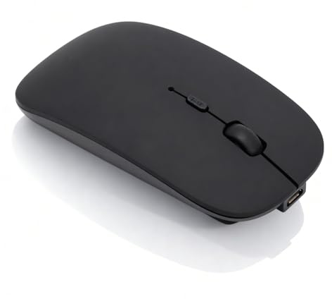 Sxhlseller Ratón Bluetooth Recargable para Air Pro, Ratón Inalámbrico Bluetooth con Ajuste de 3 dpi, Ratón Portátil Silencioso (Black)