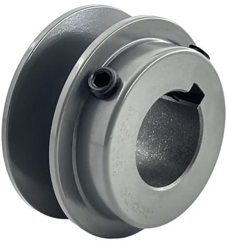 Saelno BK22-1 Sheaves,v Belt Pulley 1 inch bore 2.35 OD,Motor Pulley Cast Iron for A B 4L 5L V-Belts,BK221 Pulley