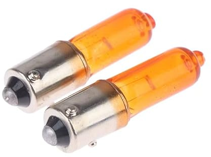 MSA 2 x H21W Amber Orange Indicator Bulb Car Bulbs 435 12v 21w BAY9S OFFSET
