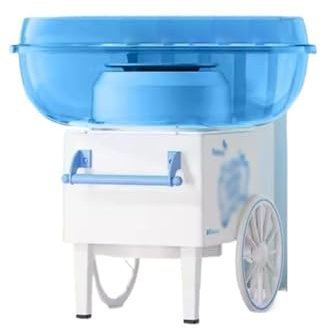huanglyc-232 Cotton Candy Machine- DIY Cotton Candy Machine Mini Fully Automatic Cotton Sugar Floss Maker Machine, Retro Vintage Candy Maker(Blue)