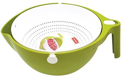 CAXUSD Panier à Linge à Deux en Plastique Panier de Vidange Portable Égouttage Rapide Ustensiles Cuisine pour Lavage et Stockage