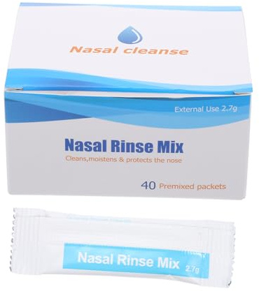 FRCOLOR 80packs Nasal Rinse Salt Packets Sea Salt Saline for Adult Instant Nose Wash System
