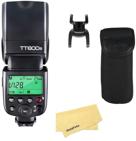 Godox TT600S 2.4G Wireless GN60 Master/Slave LCD-Panel-Kamerablitz mit Integriertem Auslösesystem,0.1–2.6s Wiederaufladezeit,5600k±200k Farbtemperatur,Kompatibel mit Sony Multi Interface Shoe-Kameras