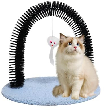 Katzenkätzchen Massaging und Kratzer Pet Bogen - Weiche Borstenkammsäule | Automatisches selbstbewusstes Anti-Just-Gerät-reiben Sie Pinsel für loses Fell & Dirt | Self Groomer - Innenkomfortstation