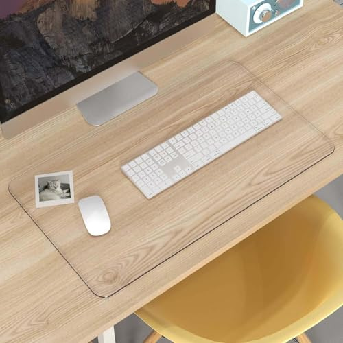 Schreibtischunterlage Transparent Groß PVC Tischschoner 30/60/80/100/130/150/180cm Wasserdichte Rutschfeste Schreibunterlage für Büro Zuhause Schule(80cm x 180cm)