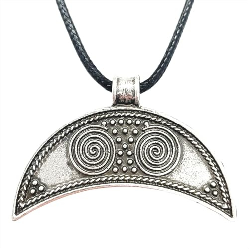 Hao Wu Xuan Moda slavo Lunula Ciondolo fertilità per Le Donne Collana Vecchia vichinga Protezione Luna Talismano amuleto prezzie