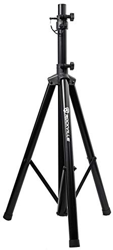 Rockville RVES05 Robuster DJ-PA-Lautsprecherständer, 180,3 cm maximale Höhe, 45,4 kg Kapazität, 35 mm Stangenhalterung, Stahlkonstruktion, für DJs und Live-Sound