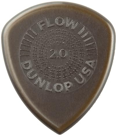 JIM DUNLOP Plektrum Picks Flow Standard Grip 2,00mm, für Gitarre, 6er Packung (549P200)