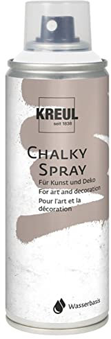Kreul- Chalky Spray 76351-Chalky Snow, Vernice Opaca con Effetto Gesso, a Base d'Acqua, Altamente pigmentata e Impermeabile, per Uso Interno ed Esterno, Colore White, 200 ml, 76351