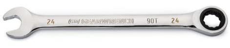 GEARWRENCH 24mm 4 Degree Swing Arch 12 Point Ratcheting Combination Wrench - 86924