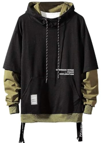 Moshtashio Men's Hoodie Colorblock Pullover Sweatshirt with Design Hip Hop | Unisex Hoodie Pullover Sweater Contrast Cool Streetwear Women Casual Hoodie Long Sleeve Outwear Fall Winter Tops