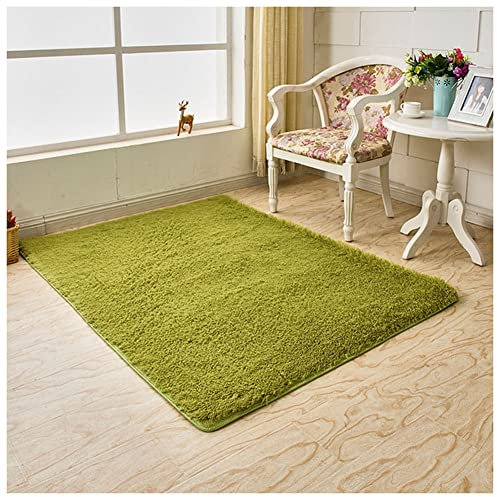 YAOTT Ultra Soft Indoor Modern Area Teppiche Flauschige Shaggy Wohnzimmer Teppich Für Wohnzimmer Schlafzimmer Küche Flure Kinderzimmer,Leicht Zu Reinigen,Grün2,120X160
