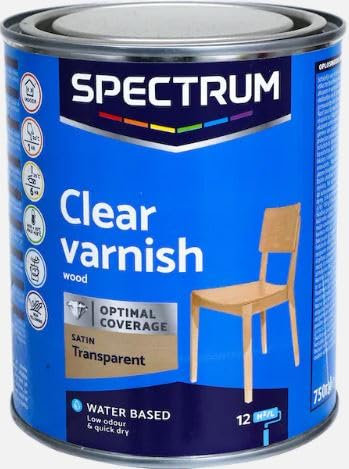Vintage Luxury Spectrum Satin transparent 750 ml, für Holz, auf Wasserbasis, geruchsarm und schnell trocknend (Satinfarbe, transparent)
