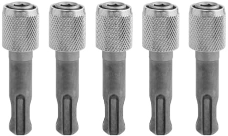 Bestgle 5 Pcs Adaptador Portapuntas, Adaptador SDS Plus, 6,35mm (1/4 '') SDS-Plus Adaptador Adaptador de Broca de Vástago Hexagonal SDS para Taladro de Percusión