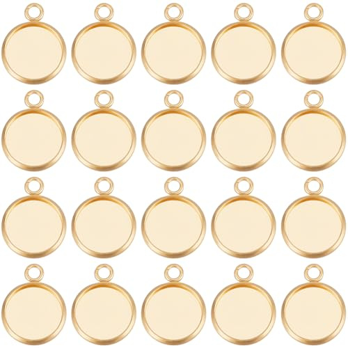 Beebeecraft 1 Box 50 Stück Flacher Runder Charm
