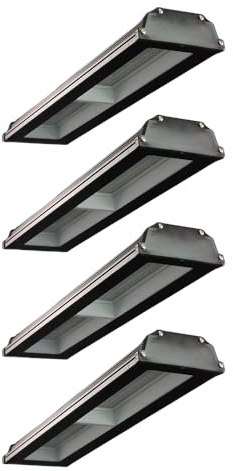 LUXULA 4 Stück Basic LED Hallenstrahler 100W 10000lm, 4000K, IK06 | 4000K Neutralweiß, IP65 IK06, Industrie Deckenleuchte, linear High Bay Hallenleuchte, Werkstattlampe, Garagenleuchte