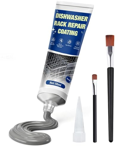 XINGHUO Masilla Plastico, Pintura Cestas Lavavajillas, 50 ml, Impermeable y Flexible | Revestimiento resistente a la corrosión, elasticidad, reparación universal para cestas y estantes de lavavajillas