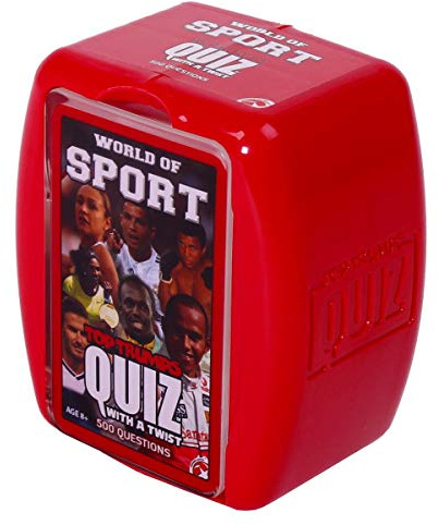 Top Trumps World of Sport Quiz Game Game, 500 questions to test your knowledge and memory in football, golf, cycling and boxing, gift and toy for Ages 8 plus