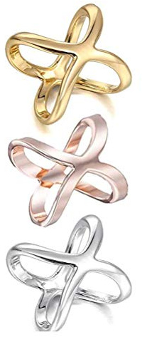 fansheng Lot de 3 anneaux d'écharpe, boucles d'écharpe en forme de X, clips simples pour écharpe, vêtements pour femmes et filles
