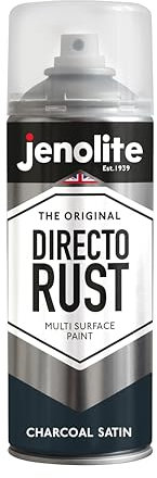 JENOLITE Directorust Vernice Satinata | GRIGIO ANTRACITE | Vernice spray multisuperficie | Per l'uso su aperture in legno, metallo, plaspa, ceramiche e arrugginite | 400 ml (RAL 7016)