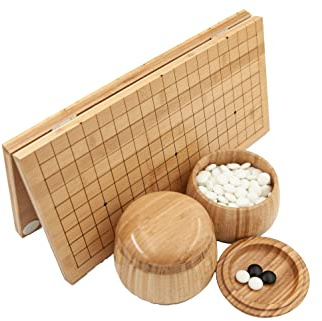 Hebsacker Verlag - Go-Klappbrett-Set Bambus (mit Yunzi-Steinen)