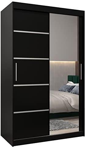 ABIKSMEBLE Verona 2 Armadio Con Porta Scorrevole e Specchio - Guardaroba per Camera da Letto - 2 Ante
