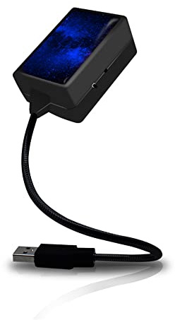 Proiettore di luci notturne USB a stella, luci interne del tetto dell'auto, decorazioni luminose a LED per auto, accessori per auto (blu)