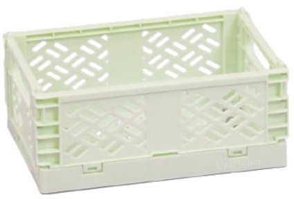 Craftelier - Caja para Organización y Almacenamiento de Materiales de Manualidades | Diseño Plegable y Apilable | Tamaño Pequeño - Medidas Caja Abierta 13,5 x 9,5 x 5,5 cm - Color Verde Menta