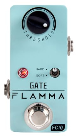 FLAMMA Noise Gate Pedal FC10 Noise Killer Guitar Pedal Noise Suppressor Effect 2 Modes for Electric Guitar and Bass True Bypass