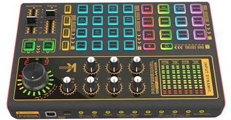 Docooler Computer and Mobile Phone Live Streaming Sound Card for Online Singing Chatting Live Video Streaming 3 Reverberation Singing Modes/9 Scene Modes/20