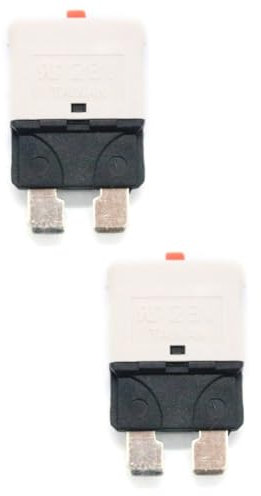 Gatuida 2 Stück 25 Ampere 28 V Dc Mini-leistungsschalter-sicherung Rückstellbare Flachsicherung Farbcodiert Zur Einfachen Identifizierung Der Schiffs- Und Fahrzeugverkabelung