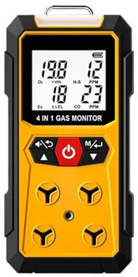 Detector de fugas de gas 4 en 1 (H2S, EX, O2, CO): monitor de seguridad confiable for el hogar y el lugar de trabajo con detección precisa