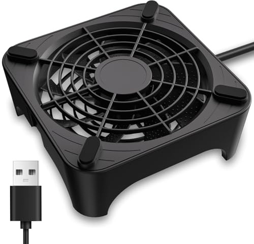 GSCOLER X1 USB Cooling Fan, 18dB Ultra Quiet 120mm USB Computer Fan with Built-in Cable, Portable Fast Cooling Suitable for Router, Receiver, Amplifier, DVR, PlayStation, Xbox, Computer Cabinet More