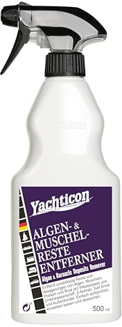 YACHTICON Algen- & Muschelreste Entferner Spray 500 ml – Spezialreiniger für Ablagerungen wie Kalk, Rückstände und Rost am Bootsrumpf und Antrieb