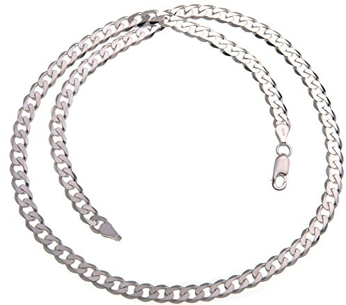 Silberketten-Store Pansarkedja Silver 925 Herr 5 mm I Silverkedja Högglans 1,2 mm Tjocklek I Halsband Med Karbinhake Stängning