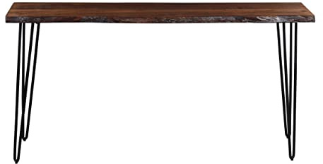 Jofran Nature's Edge 72 Farmhouse Dining Table - Solid Wood Counter Height Dining Table for Modern Homes, Chestnut