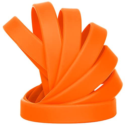 LVNRIDS 50 stycken silikonarmband gummiarmband vänskapsarmband barn ungdom, 18 cm längd partihandel sport silikonarmband bulk gåvor för lärare levererar festdekorationer, 18 Zentimeter, Silikon, Ingen