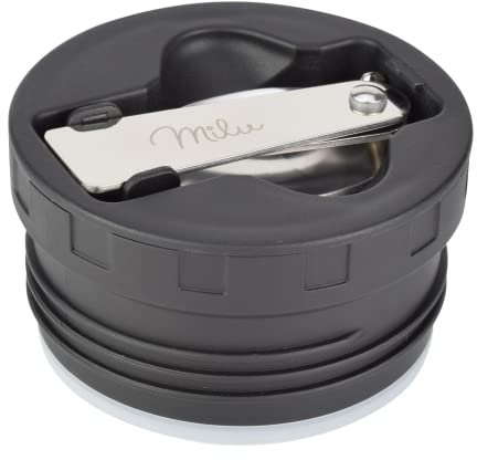 Milu Tapa de repuesto contenedor térmico 450ml 650ml 800ml - Pieza de repuesto - Tapa interior color negro incl. sello y cuchara - Libre de BPA