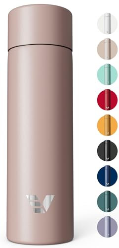 Ever Vessel Mini Stainless Steel Water Bottle 14oz - Non-insulated | Designed for Bags | Slim, Ultra Lightweight & Stylish – Rose Pink