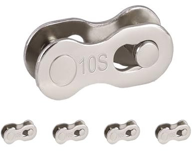 5 pares de cierres de cadena para bicicleta, eslabones de acero, cierre de cadena, eslabones reutilizables, cadenas de cierre rápido para bicicleta de alto rendimiento (10 velocidades)