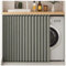 Tendina Sottolavello Cucina, Tendina Sottolavello Bagno da Cucina Corta Tenda Corta per Finestra con Binario per Armadio da Cucina/Armadio/Bagno/Mobile Lavatrice(Grigio,Curtain H 90cm/135cm track)
